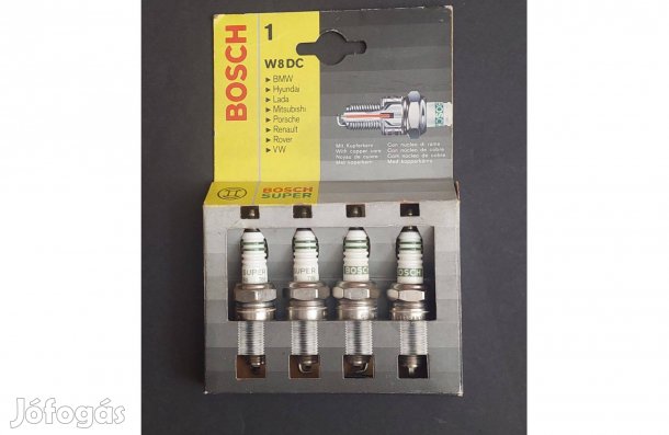 Új 4db Bosch Super W8DC gyújtógyertya W 8 DC gyújtó gyertya BMW