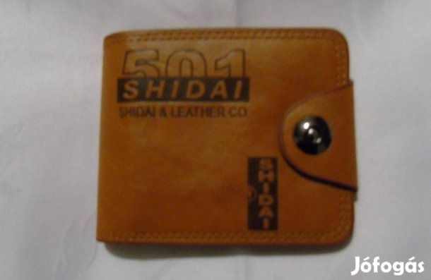 Új 501-Shidai&Leather CO barna bőr pénztárca