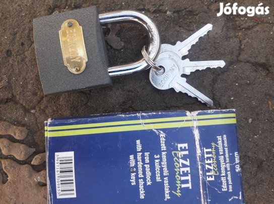 Új 50 mm-es Elzett lakat