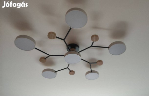 Új 6 fejes csillár mennyezeti lámpa Ledes Dimm 3 szín 48W - 4200 Lumen