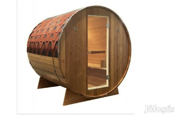 Új 6személyes Tromsö XL kültéri szaunahordó