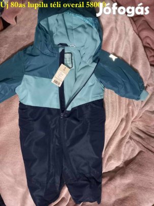 Új 80-as lupilu téli fiú overál, gyerek babaoverál 5800ft