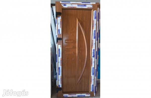 Új 88 x 205 Kívül-belül Aranytölgy műanyag bejárati ajtó