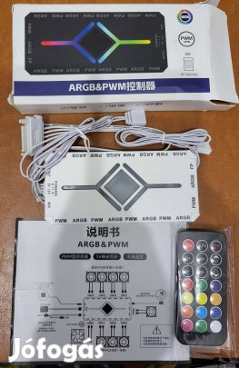 Uj 9 portos Argb fan's hub feher taviranyitoval