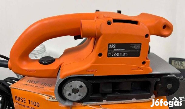 Új AEG szalagcsiszoló 10cm munkaszélességgel