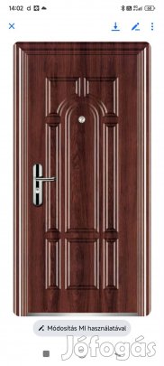 Új Acél bejárati ajtó 88x205cm