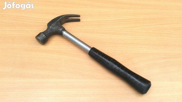 Új Ácskalapács (szöghúzós) acélcső nyél, gumimarkolat, 312mm, 785gr