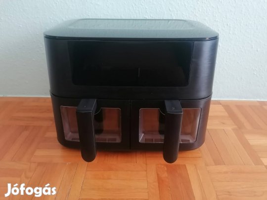 Új Airfryer XL méretben, két kosaras, virtuális ablakkal eladó