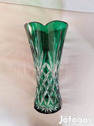Új Ajka kristály váza 30 cm, eredeti dobozában
