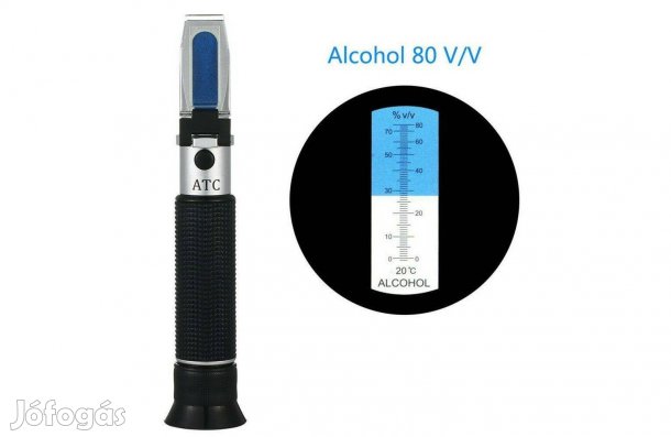 Új Alkohol fokoló refraktométer 0-80% alkoholszint mérő -Posta is