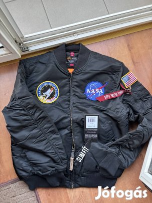 Új Alpha Industries NASA bomber-3XL black  bomber kabát.