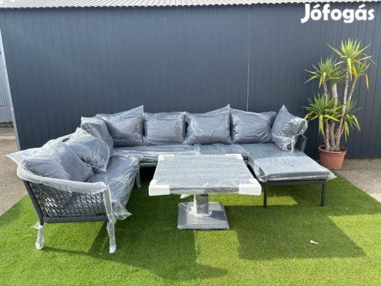 Új Ambia Garden aluvázas kertibútor kertigarnitúra emelhető asztal