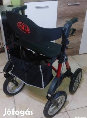 Új Antar AT51031 járássegítő, rollátor, járókeret, piros