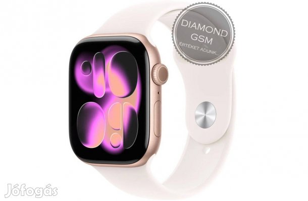 Új Apple Watch Series 11 46mm Rozéarany Alumíniumtok, Lágy rózsaszín