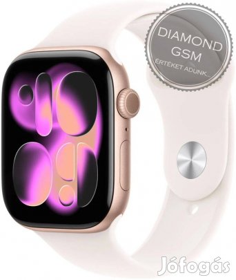 Új Apple Watch Series 11 46mm Rozéarany Alumíniumtok, Lágy rózsaszín