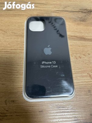 Új Apple iphone 13 prémium fekete szilikon logo tok