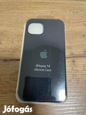 Új Apple iphone 14 prémium fekete szilikon logo tok