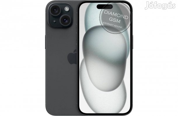 Új Apple iphone 15 128 GB, Fekete színben, gyári