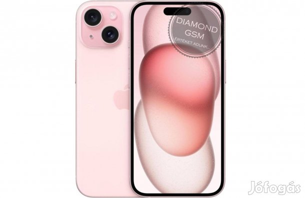 Új Apple iphone 15 128 GB, Rózsaszín színben, gyári