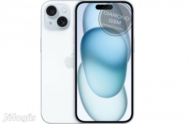 Új Apple iphone 15 256 GB, Kék színben, gyári