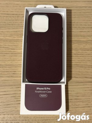 Új Apple iphone 15 Pro magsafe finewoven szövettok bordó 