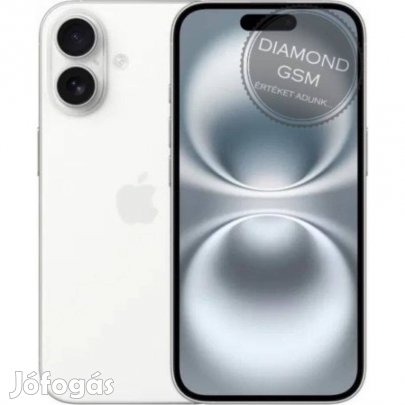 Új Apple iphone 16 128 GB, Fehér színben, gyári