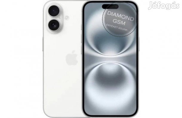 Új Apple iphone 16 Plus 256 GB, Fehér színben, gyári