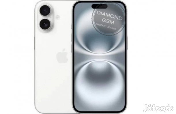 Új Apple iphone 16 Plus 256 GB, Fehér színben, gyári