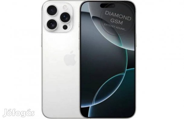 Új Apple iphone 16 Pro 128 GB, Fehér Titán színben,