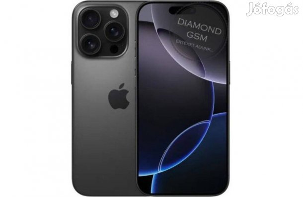 Új Apple iphone 16 Pro Max 256 GB, Fekete Titán színben,