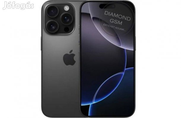 Új Apple iphone 16 Pro Max 256 GB, Fekete Titán színben,