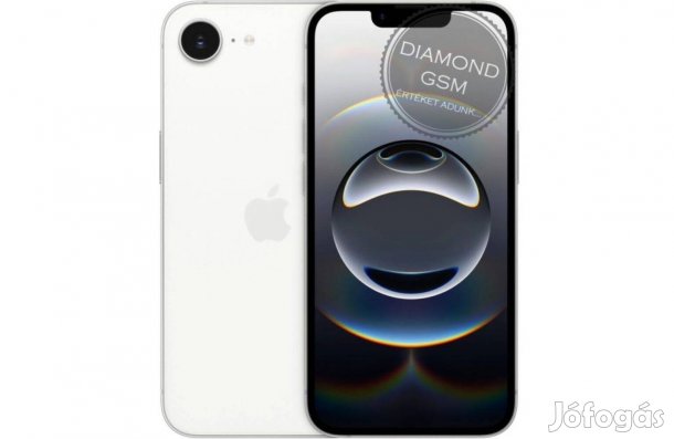 Új Apple iphone 16e 128 GB, Fehér színben, gyári