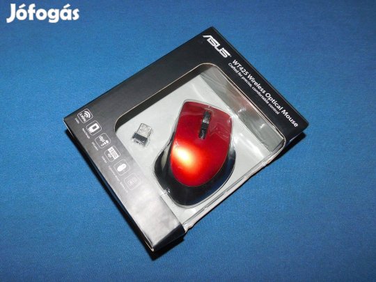Új Asus WT425 piros-fekete, vezeték nélküli egér, 1600 dpi