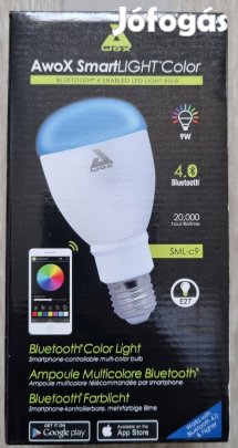 Új Awox Bluetooth okos smart színes égő E27 + erdeti doboz