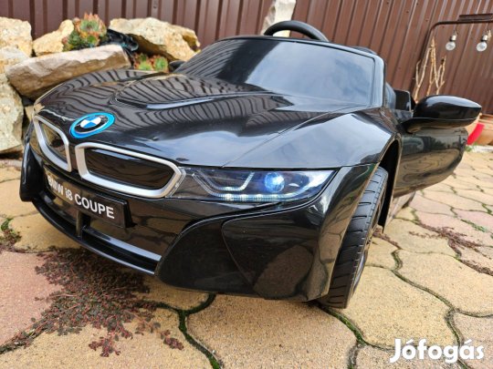 Új BMW i8 elektromos akkumulátoros gyerek autó gumi kerék távirányító