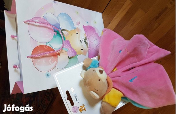 Új Baby Bruin szundikendő rágóka nyonyó baba csecsemő játék plüss maci