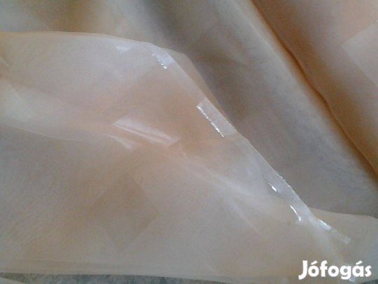 Új Barack színű, organza függöny (4m x 3m)