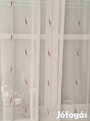 Új Barna mintás új dekoratív függöny (3,15 x 280 cm)