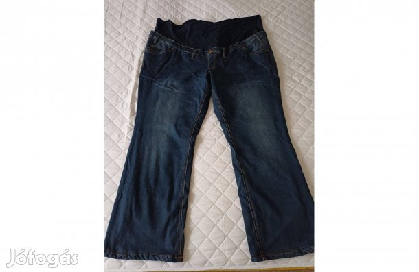 Új Bonprix bélelt kismama farmernadrág 54-56-os derék:126-140cm!