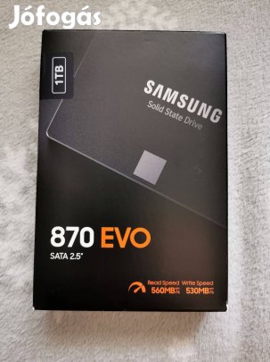 Új Bontatlan Samsung 870 Evo 1TB-os Sata SSD eladó