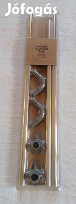 Új Bontatlan "Jysk" Vara Króm Zuhanyfüggönytartó (90x90x90)