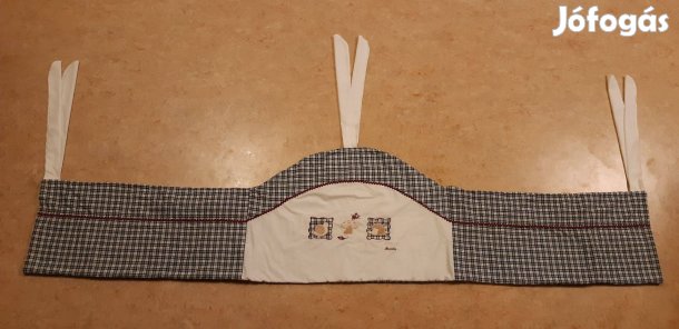 Új Brendon sötétkék-fehér kockás - csigás-sünis - rácsvédő kisfiúnak