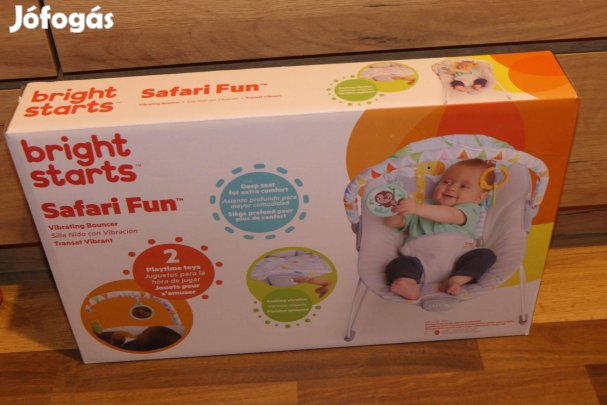 Új Bright Starts Safari Fun rezgő baba pihenőszék babafotel
