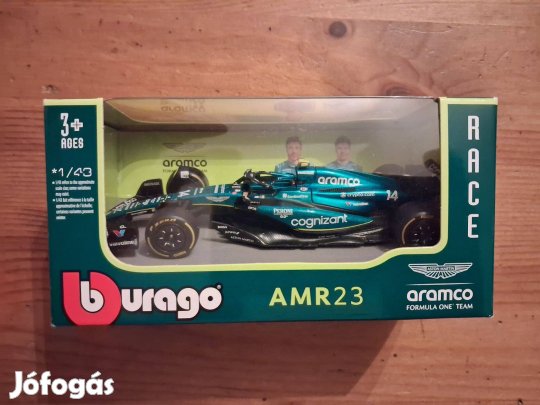 Új Burago AMR23 Aston Martin 14 Alonso F1 eladó