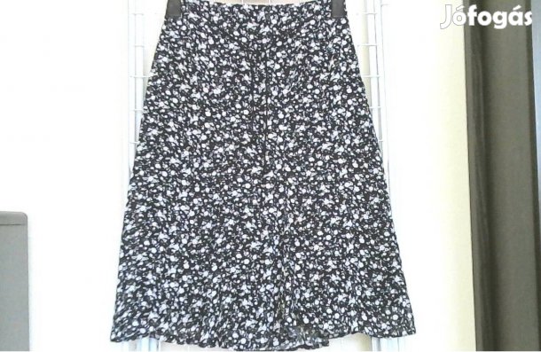 Új C&A fehér-fekete mintás tavaszi nyári szoknya 36/S