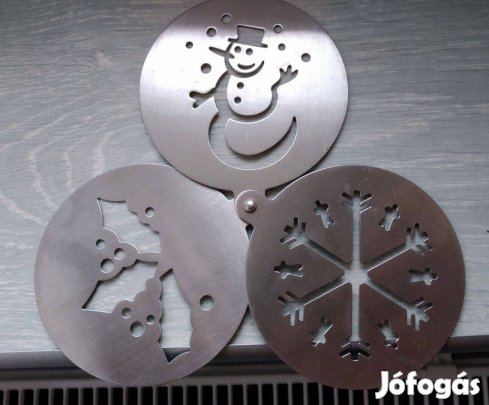 Új Cappuchino latte díszítő sablon karácsonyi 3 minta rozsdamentes fém