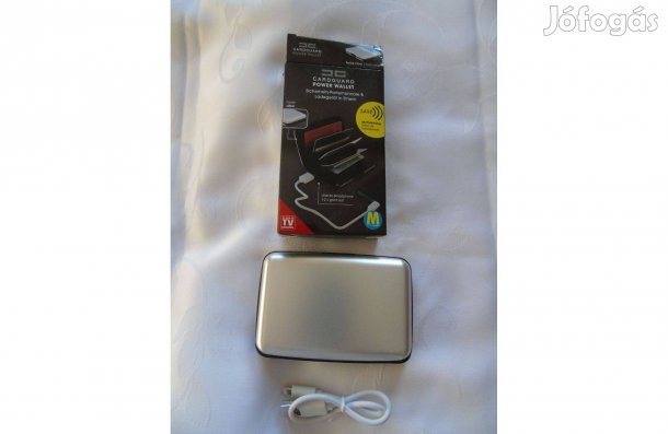 Új Card Guard Power Wallet biztonsági pénztárca Vans akkus töltővel