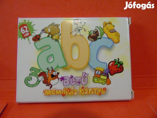 Új Cartamundi ABC betű memória kártya kicsiknek 62 lapos