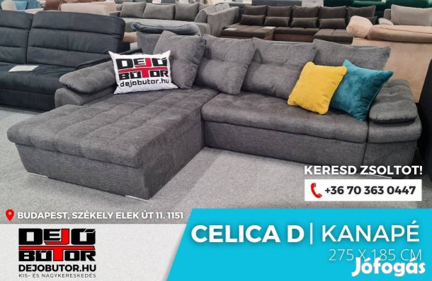 Új Celica sarok kanapé bútor ülőgarnitúra 275x185 cm grafit