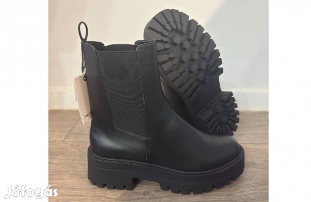 Új Cimkés 37 H&M Női Cipő Vastag Talpú Chelsea Csizma Bakancs Fekete